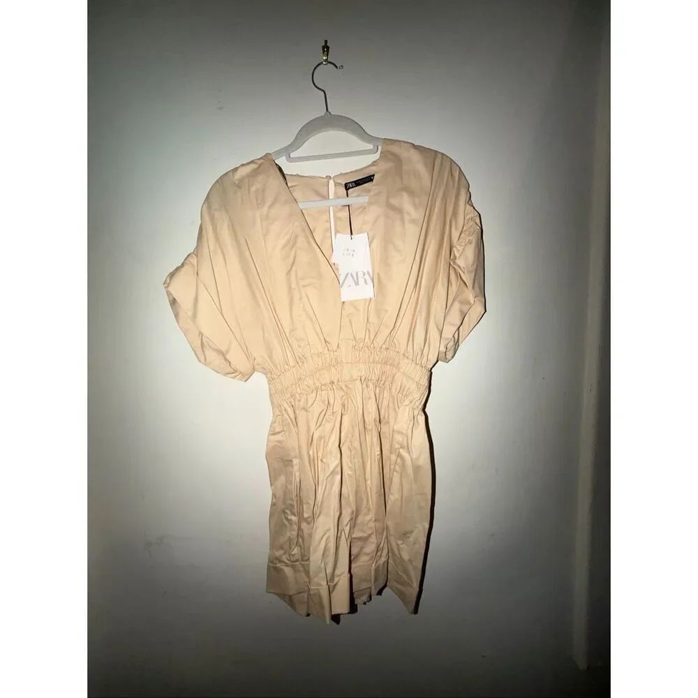 Zara tan jumpsuit / overall size XS new with tags